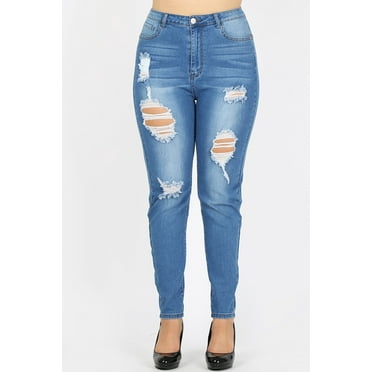 Women Pencil Stretch Denim Skinny Jeans Pants High Waist Slim Jeans Trousers 2XL Women Pencil Stretch Denim Skinny Jeans Pants High Waist Slim Jeans Trousers 2XL